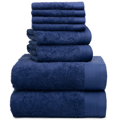 Doncia 8 Piece 100% Cotton Towel Set
