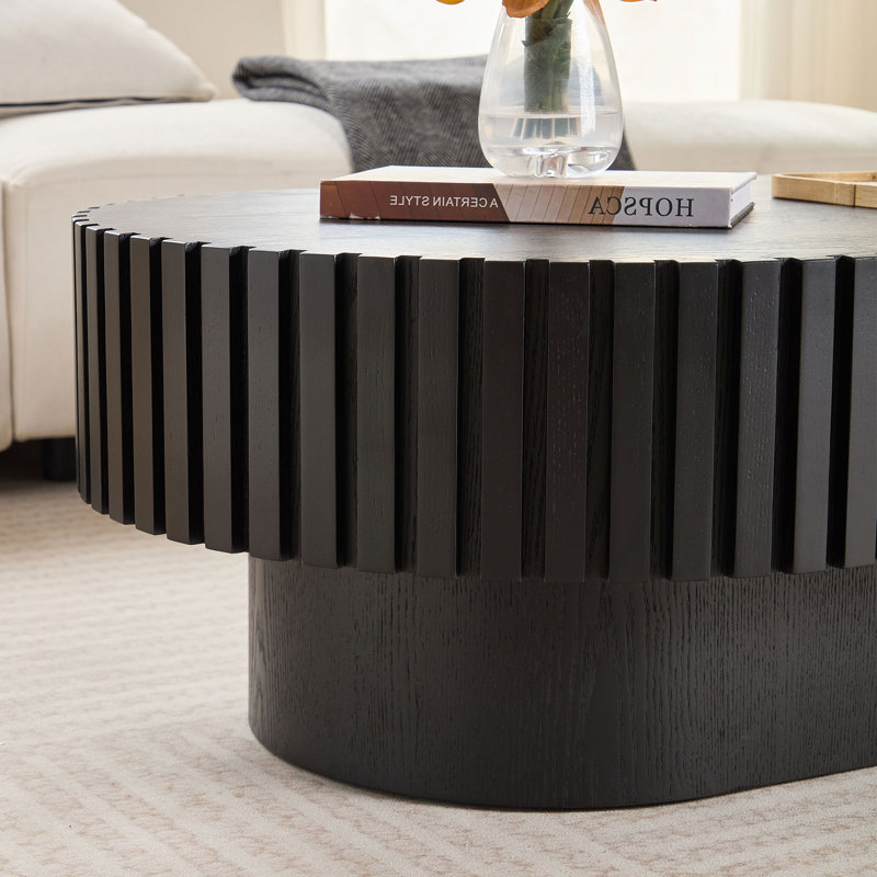 Table basse Lindiwe, Noir, H 13,38 po x l 43,7 po x P 24,8 po