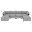 Canapés modulaires peu encombrants, tissu chenille, confort moderne avec rangement