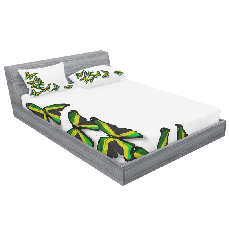 Microfiber Sheet Set, Queen Sheet Set with Fitted Sheet