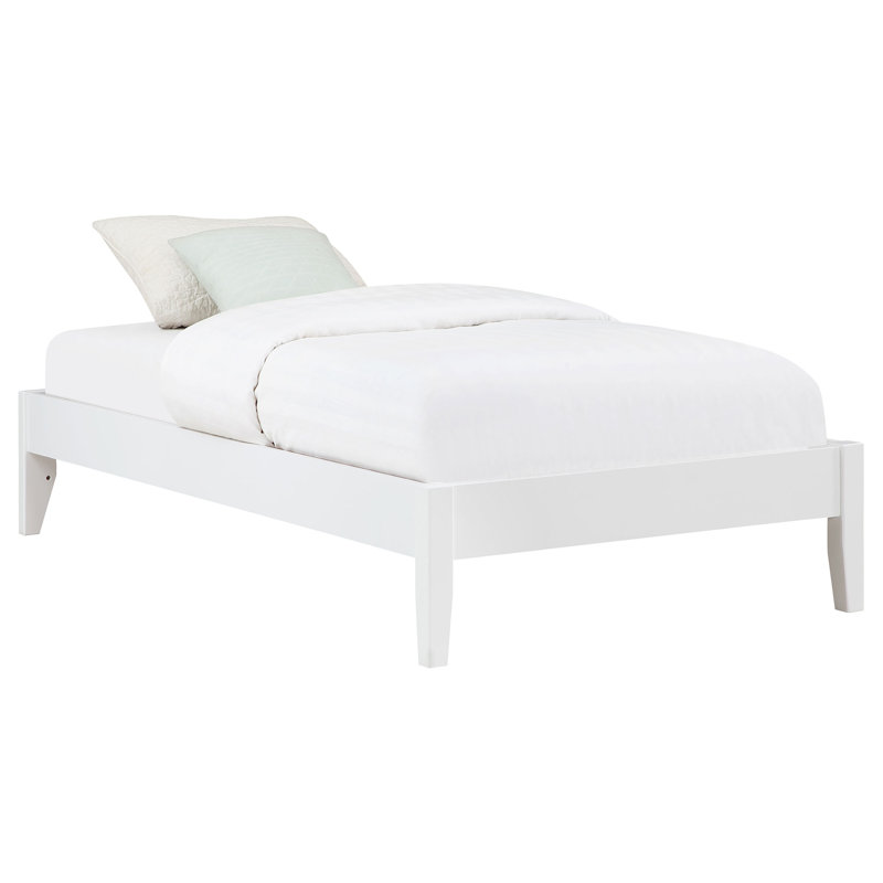 Lit plateforme, Lit simple, Blanc