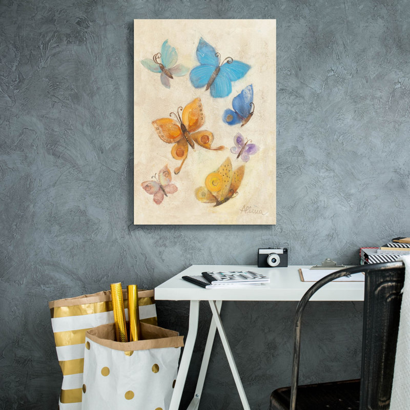 Toile épique «Butterflies» par Albena Hristova, 18 po x 26 po