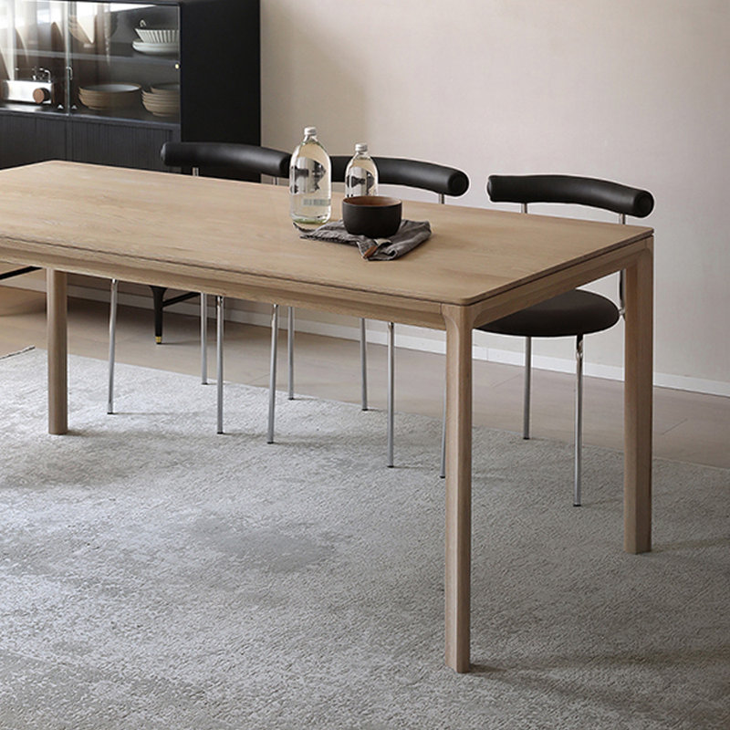 Oak Solid Wood Dining Table, 35.43" W x 70.86" L