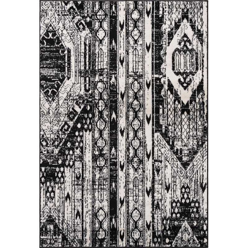 Wenden Ikat Indoor Rug, Rectangle 4' x 6'