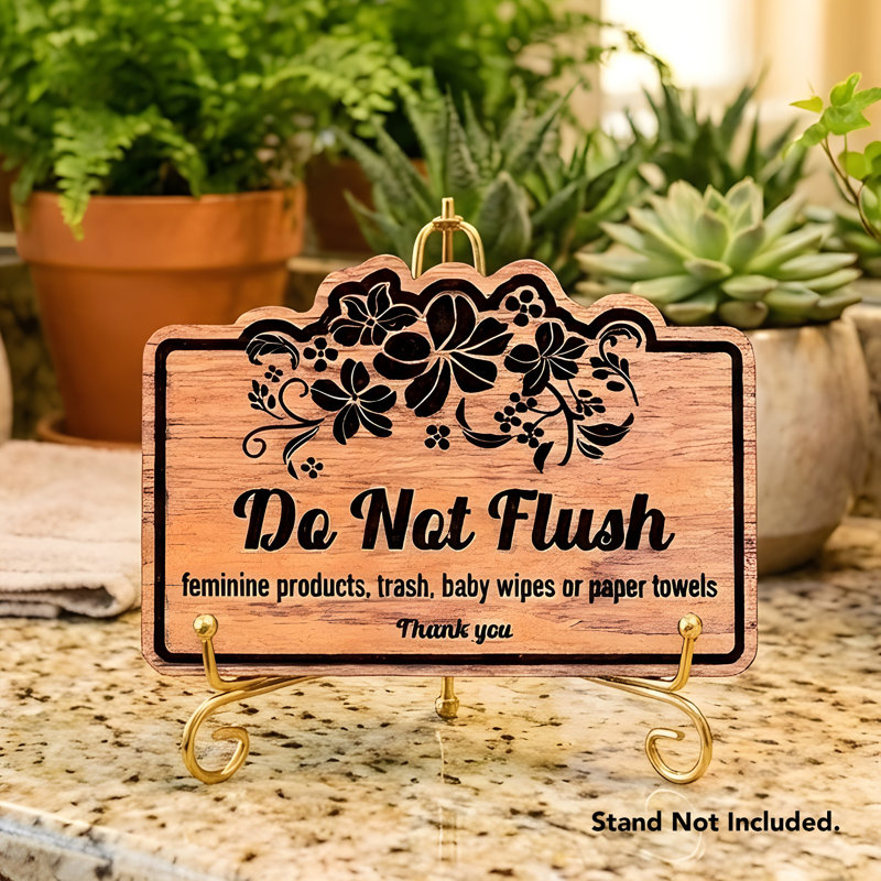Enseigne de salle de bain Do Not Flush