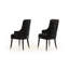 Chaise 38 po en velours noir-59285698
