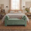 Banc de rangement moderne rembourré avec coussins, banc de chambre en chenille avec côtés incurvés-680902901