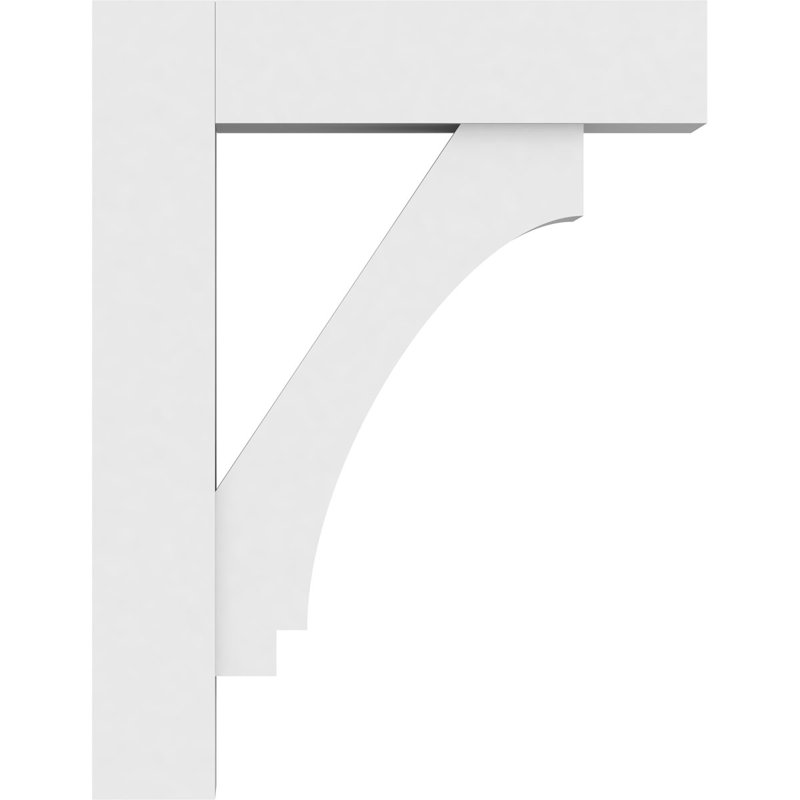 Support standard en PVC de qualité architecturale avec extrémités en bloc, H 26 po x l 5 po x P 20 po