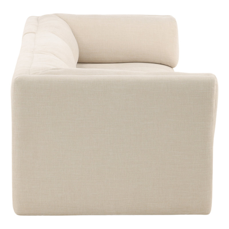 Magda 113" Wide Upholstered Sofa, Terracotta, Topanga Oat