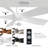 Vernal Collection 60-in Five-Blade LED Wi-Fi Transitional Indoor/Outdoor Smart DC Ceiling Fan-123123715