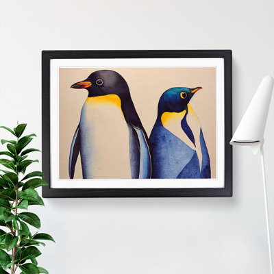 Watercolour Penguins - Single Picture Frame Print