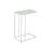 Maisonneuve Accent Table, C-shaped, End, Side, Snack, Living Room, Bedroom, Metal, Tempered Glass, White