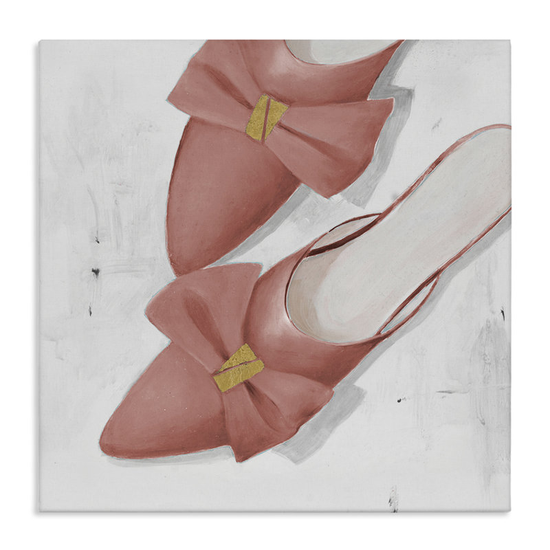 «Pink Kitten Heels», art mural sur toile par Lorenzo Collective, H 24 po x l 24 po