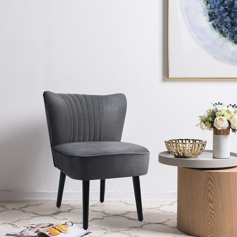Chaise d'appoint 23 po Shockley, Gris foncé