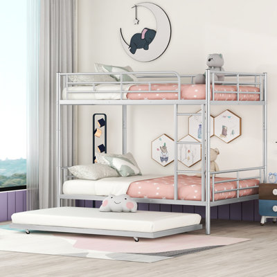 Metal Bunk Bed With Trundle