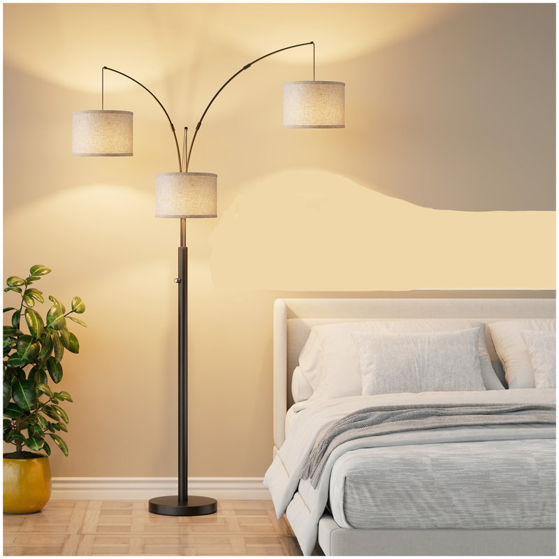 Three-Color Temperature & Dimmable Three-Head Floor Lamp: Create A Cozy Home Lighting Ambiance