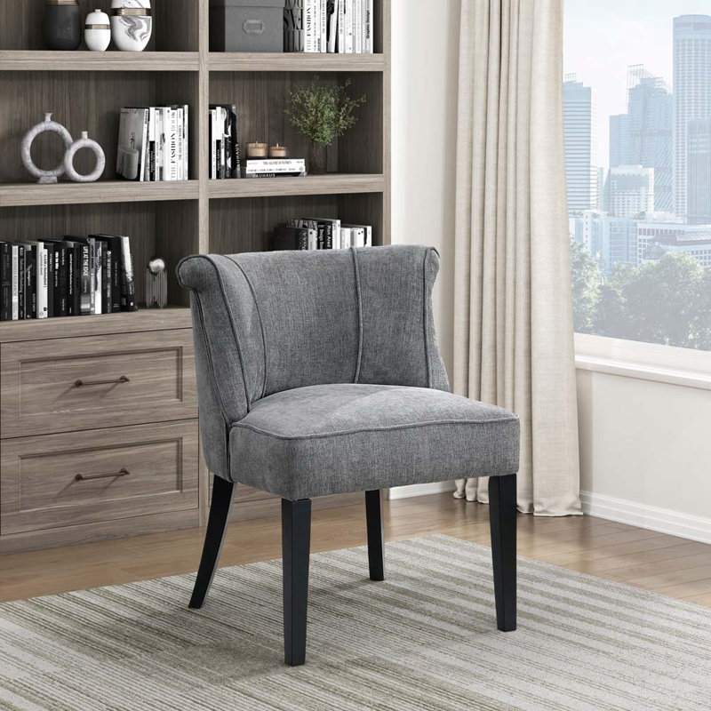 Chaise d'appoint en tissu, Gris anthracite