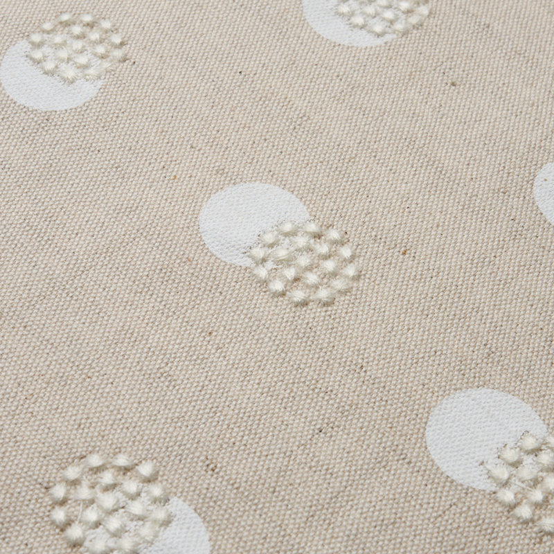 Tissu de broderie Taylor, Ivoire / brun