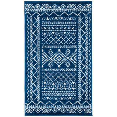 Tapis bleu marine / ivoire Cambree Southwestern