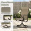 Chaise de salle à manger pivotante 360 ° Textilene-863597552