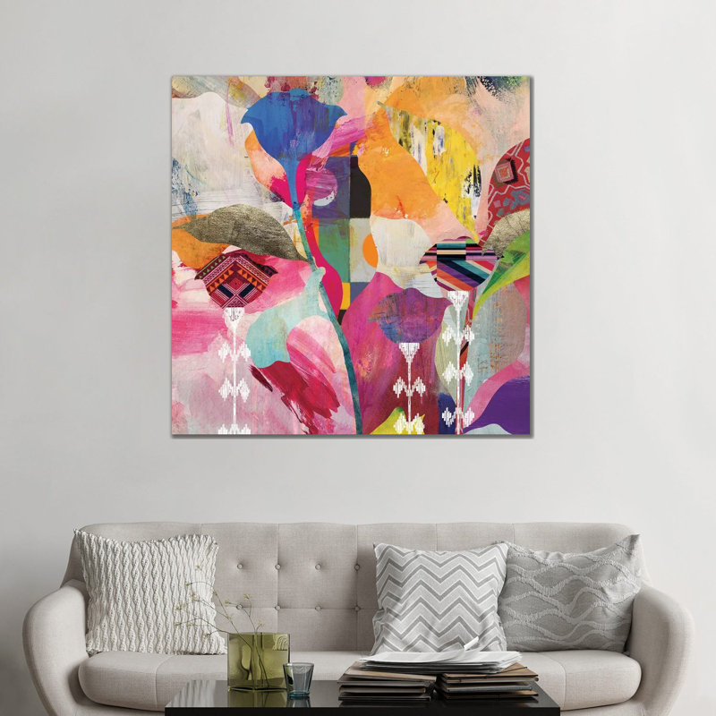 «Lea Dem Alone Floral» par Nikki Chu - impression, Toile tendue, H 48 po x l 48 po x 1,5 po