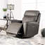 Fauteuil inclinable extensible de style gris avec repose-pieds extensible