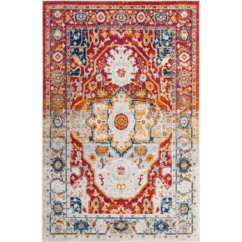 Ikat Indoor Rug, Rectangle 5'3" x 8'