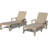 Set of 2 Outdoor Lounge Chairs with 6-Position Adjustable Backrest for Poolside, Patio, Garden, and Deck Use.-129594796