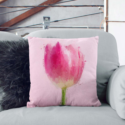 Perfectly Tulip Flower Cushion with Filling