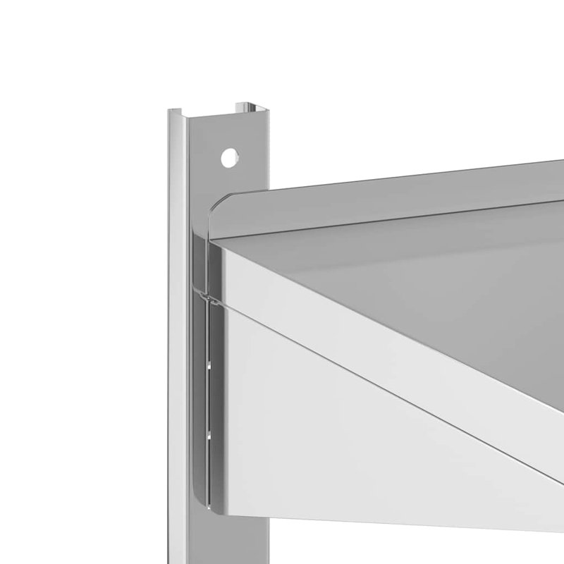 Hamida Stainless Steel Bracket Shelf, 60cm H x 100cm W x 23.5cm D