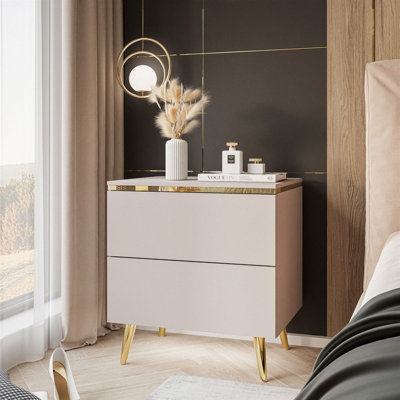 50cm W Manufactured Wood Bedside Table