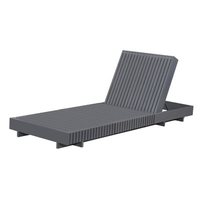Outdoor Acacia Wood Chaise Lounge Chair With Cushions