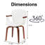 Ensemble de 2 fauteuils de salle à manger pivotants en similicuir-703326814