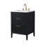 Meuble-lavabo simple 24 po avec plateau en pierre reconstituée Bilroy-749383638
