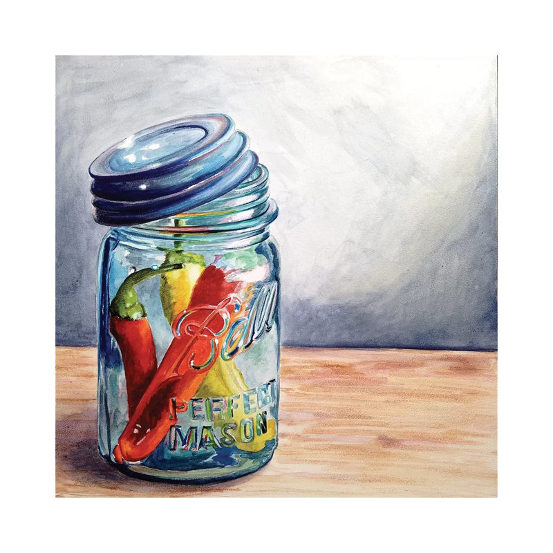 Having a Ball with Chilis I by Jennifer Redstreake - 1 Piece Painting on Canvas, 66.04 cm H x 66.04 cm W x 1.91 cm D