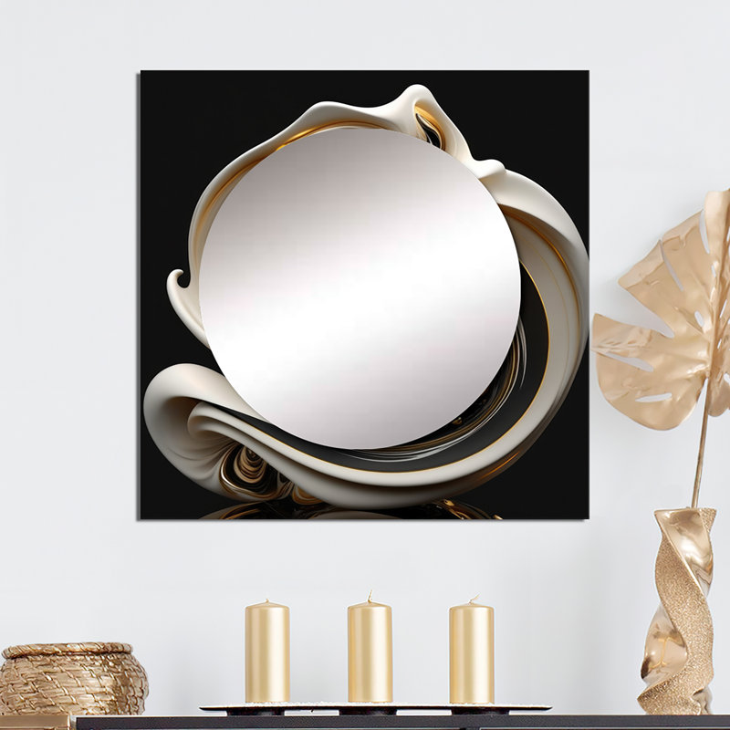 Lyanni - Modern Square Mirror Wall Art For Bathroom, 23" x 23"