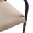 Blondell Modern Glam Iron Upholstered Dining Arm Chair with Toothpick Back Design-837633164