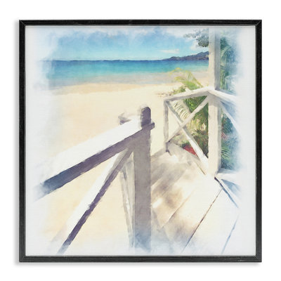 Faded Beach Steps Framed Giclee Art by Noah Bay