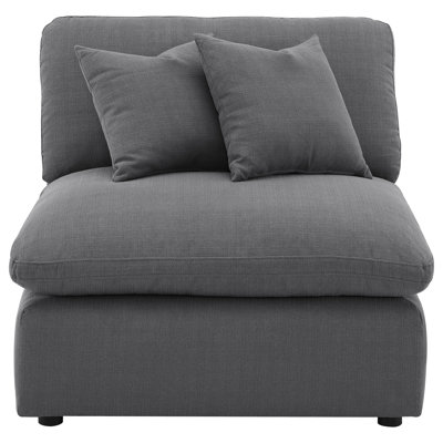 Fauteuil rembourré Jaquan gris anthracite
