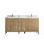 Teck d'Atlanta 72 po X P 22 po De salle de bain à double lavabo gris clair Quartz-110330921