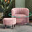 Torrence 27.4'' Upholstered Swivel Barrel Chair with Ottoman for Small Space-1094607762