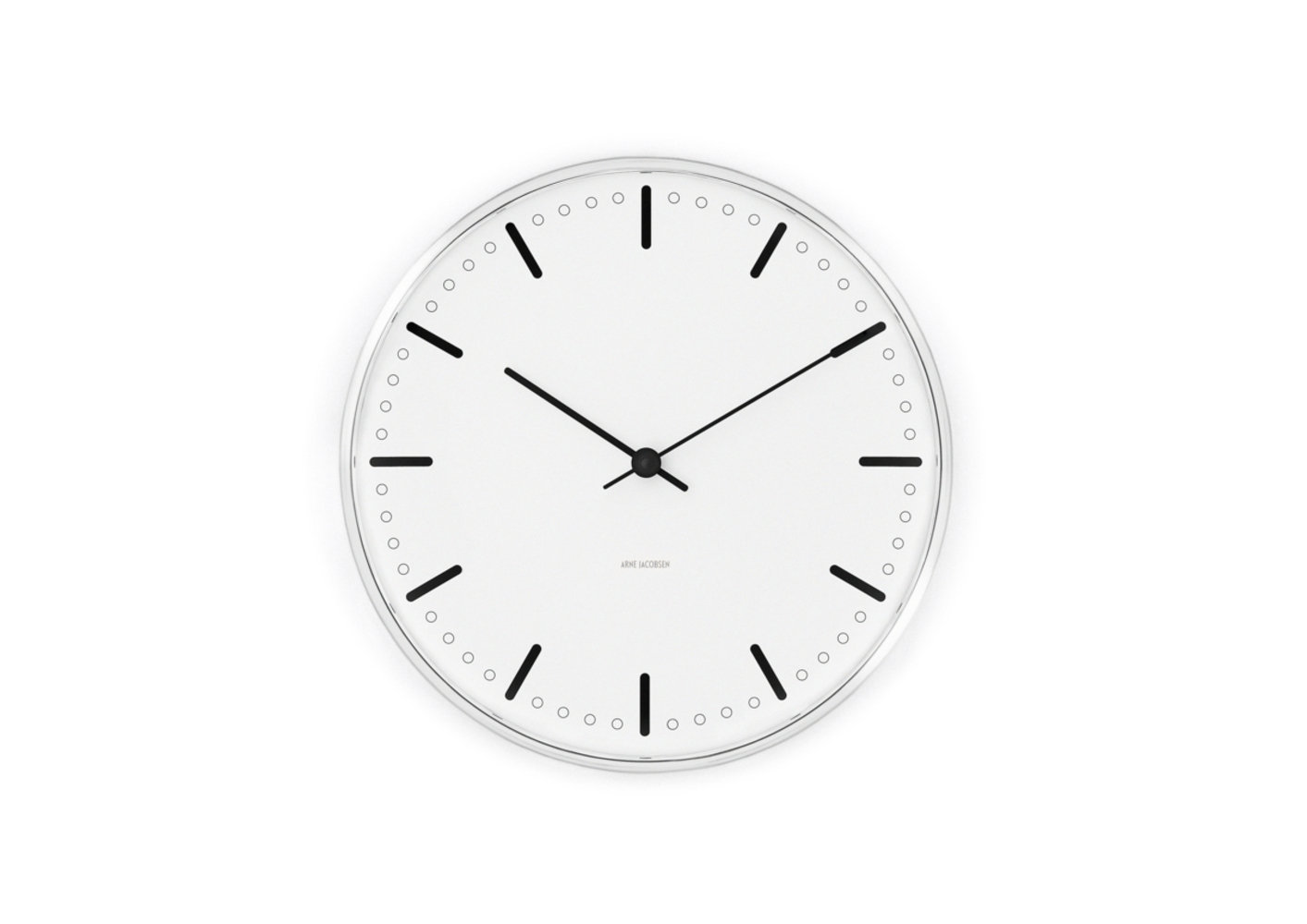 City Hall Metal Wall Clock, Medium