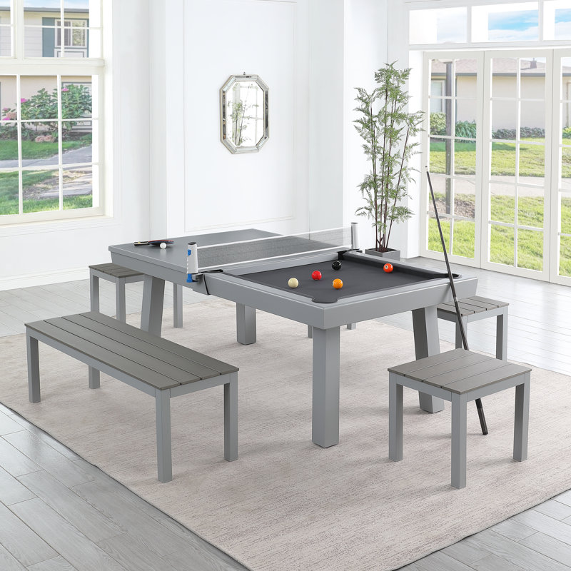 Table multi-jeux, Gris anthracite