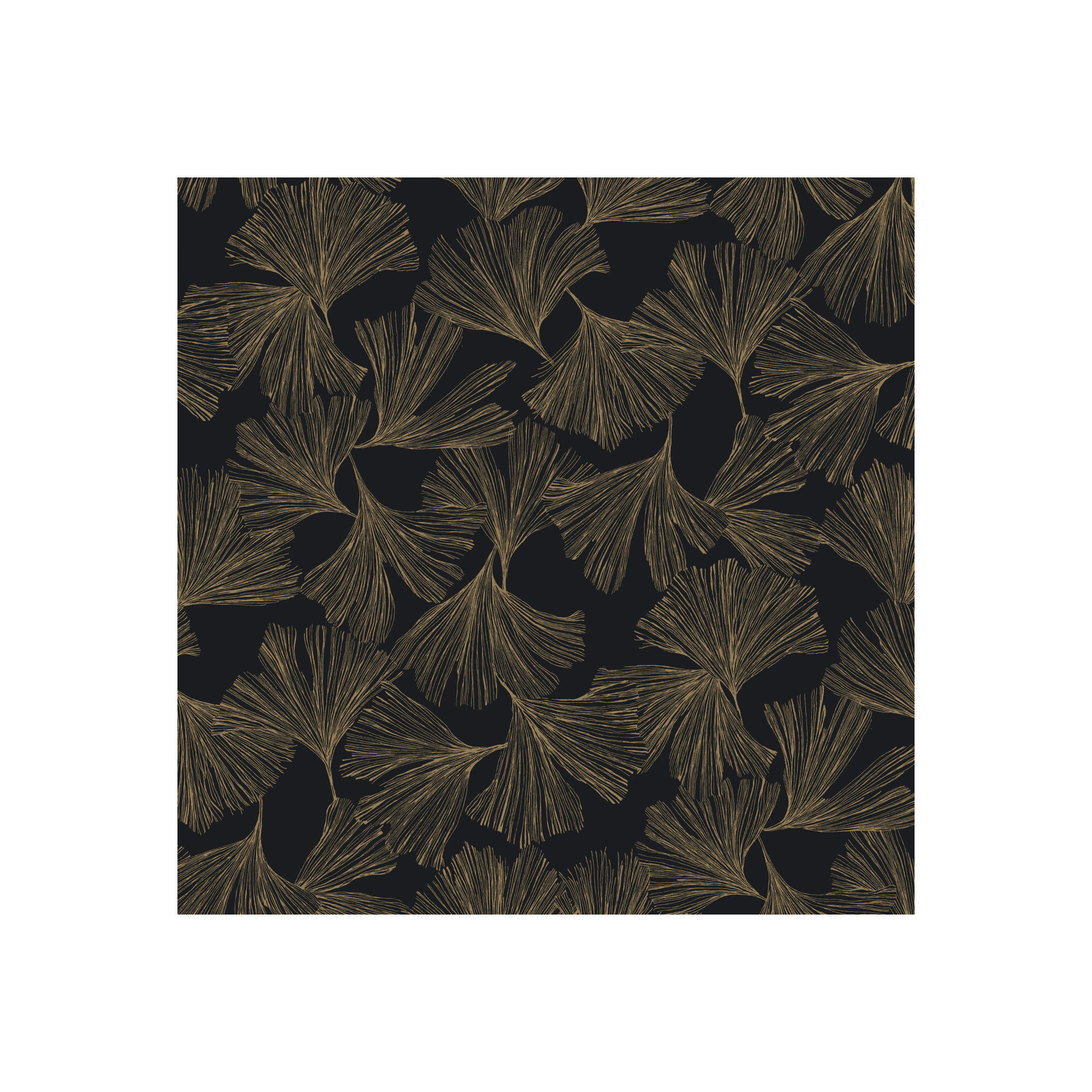 Almerton Modern Floral Wallpaper, Black