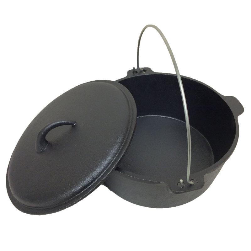 Cocotte ronde en fonte Cuisiland, Noir, 9 pte