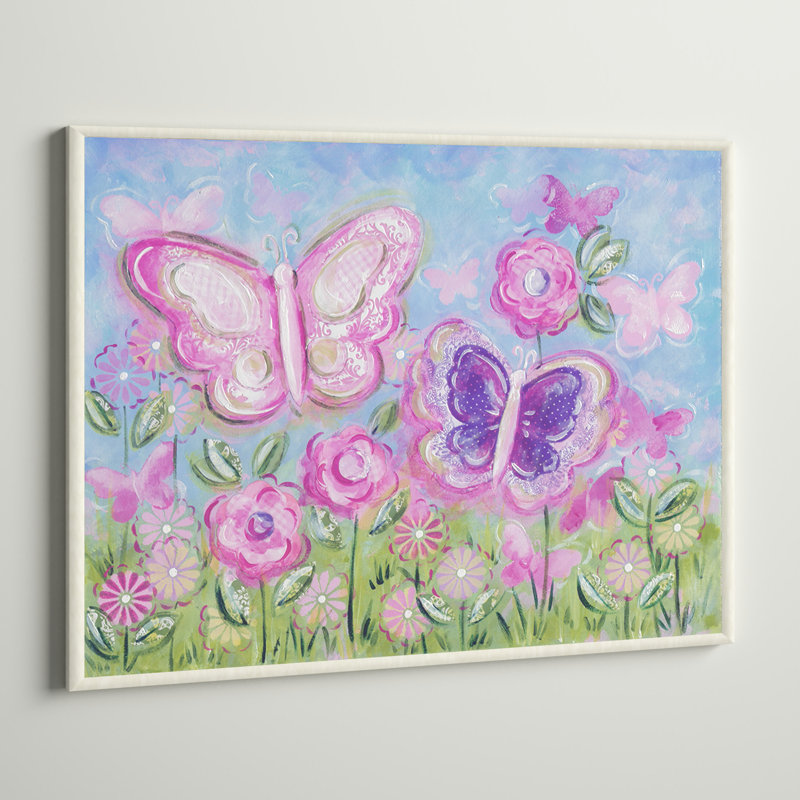 «Vada Butterflies», impression, H 13 po x l 19 po, Plaque en bois