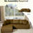 Modern Spacious Upholstered Boneless Corduroy Modular Sectional Sofa With 2 Pillows-636216253