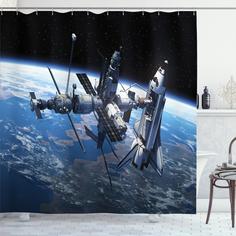 Shower Curtain with Hooks Included, 75" H x 69" W
