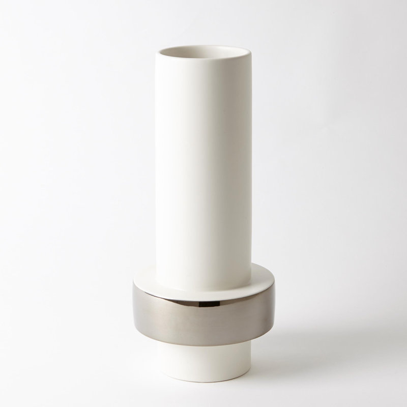 Vase anneau argenté - bas