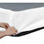 Twin-size Mattress Foundation - Black Metal With Textured Fabric Cover, 8.5" High Profile Design, 12 Slat Support System, Easy Assembly, 350lb Weight Capacity, Bedroom Central Twin Base Frame And-374824179